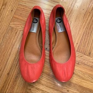 Lanvin Ballet Red-Orange Pumpkin Flats